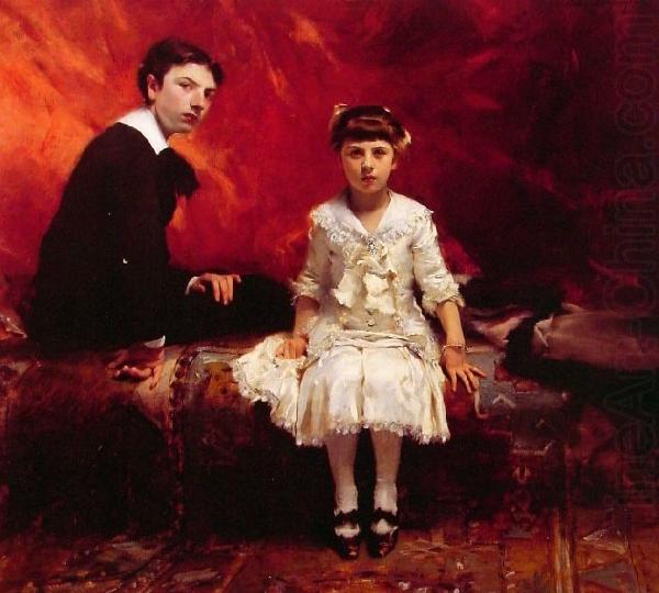 John Singer Sargent Portrait of edouard and Marie-Louise Pailleron, edouard Pailleron children oil painting picture
